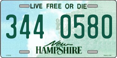 NH license plate 3440580