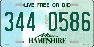 NH license plate 3440586