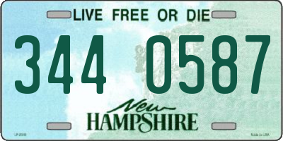 NH license plate 3440587