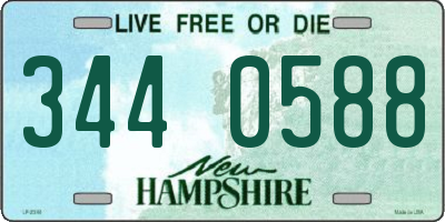 NH license plate 3440588
