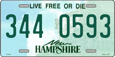 NH license plate 3440593