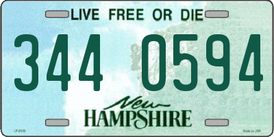 NH license plate 3440594