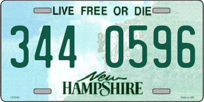 NH license plate 3440596