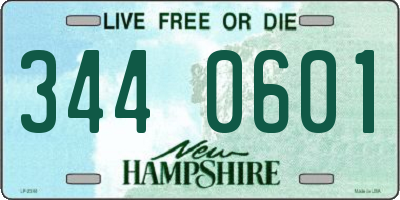 NH license plate 3440601