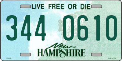 NH license plate 3440610