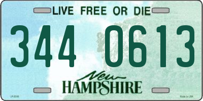 NH license plate 3440613