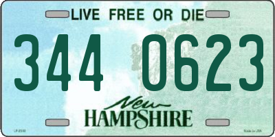 NH license plate 3440623