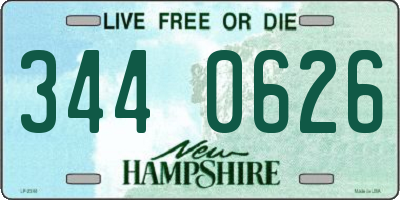 NH license plate 3440626