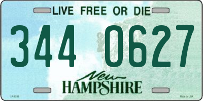 NH license plate 3440627
