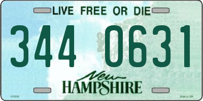 NH license plate 3440631
