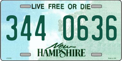 NH license plate 3440636
