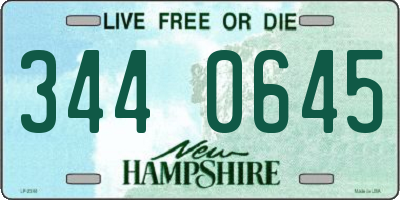 NH license plate 3440645