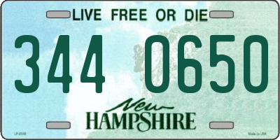 NH license plate 3440650