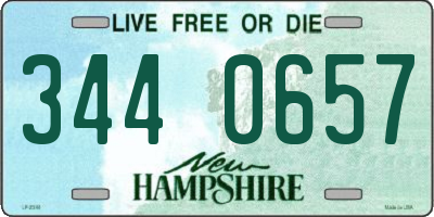NH license plate 3440657