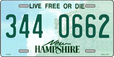 NH license plate 3440662