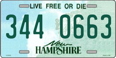 NH license plate 3440663