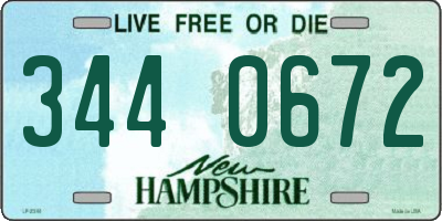 NH license plate 3440672