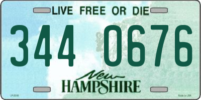 NH license plate 3440676