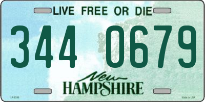 NH license plate 3440679