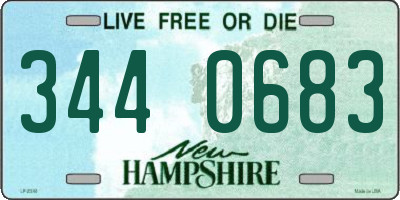 NH license plate 3440683