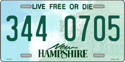 NH license plate 3440705