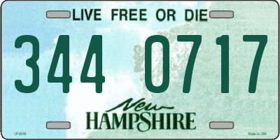 NH license plate 3440717