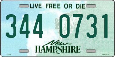 NH license plate 3440731