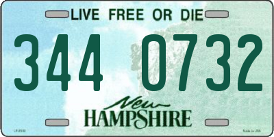 NH license plate 3440732