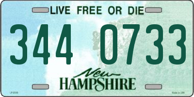 NH license plate 3440733
