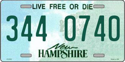 NH license plate 3440740