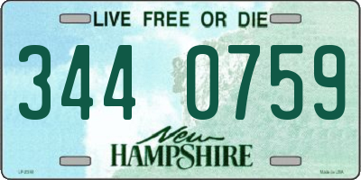 NH license plate 3440759