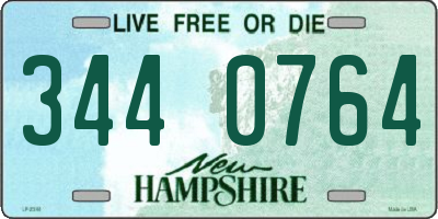 NH license plate 3440764