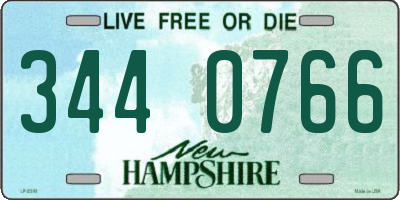 NH license plate 3440766