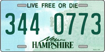 NH license plate 3440773
