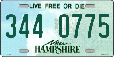 NH license plate 3440775