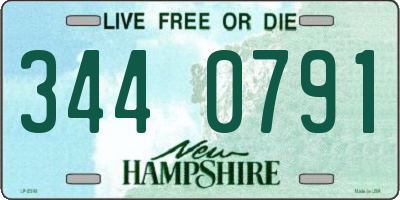 NH license plate 3440791