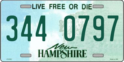 NH license plate 3440797