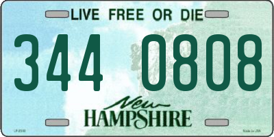 NH license plate 3440808