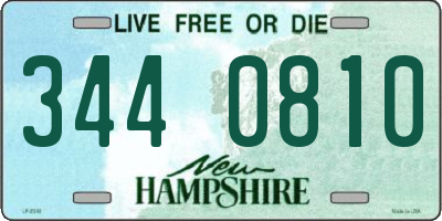 NH license plate 3440810