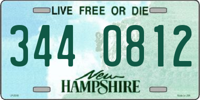 NH license plate 3440812