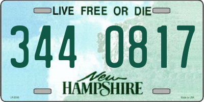 NH license plate 3440817