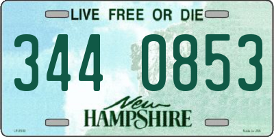 NH license plate 3440853