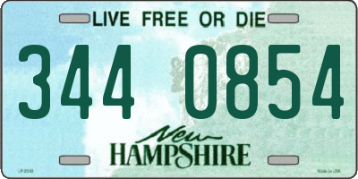NH license plate 3440854