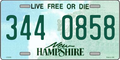 NH license plate 3440858