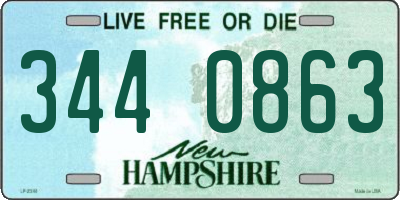 NH license plate 3440863