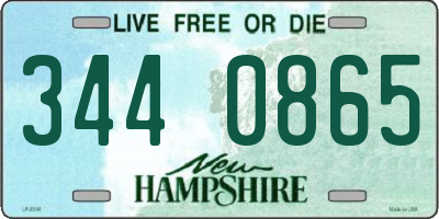 NH license plate 3440865