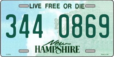 NH license plate 3440869