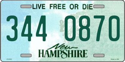 NH license plate 3440870