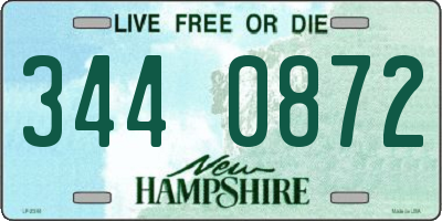 NH license plate 3440872
