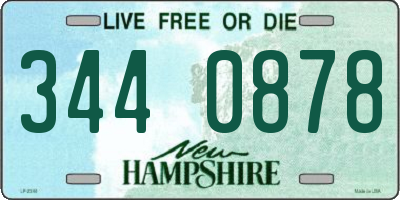 NH license plate 3440878